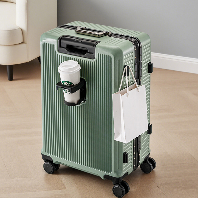 Spinner Wheel Rolling Suitcase 20 Inch - アルミフレームパスワードスーツケース 男女兼用 大容量 静音多方向ホイール 20インチ 機内持ち込み旅行用スーツケース