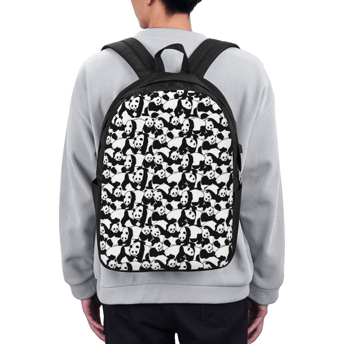 Travel Bags - パンダ柄バックパック旅行ノートブックバッグコンピュータ大学生スクールバッグラップトップショルダーバッグ男性女性用