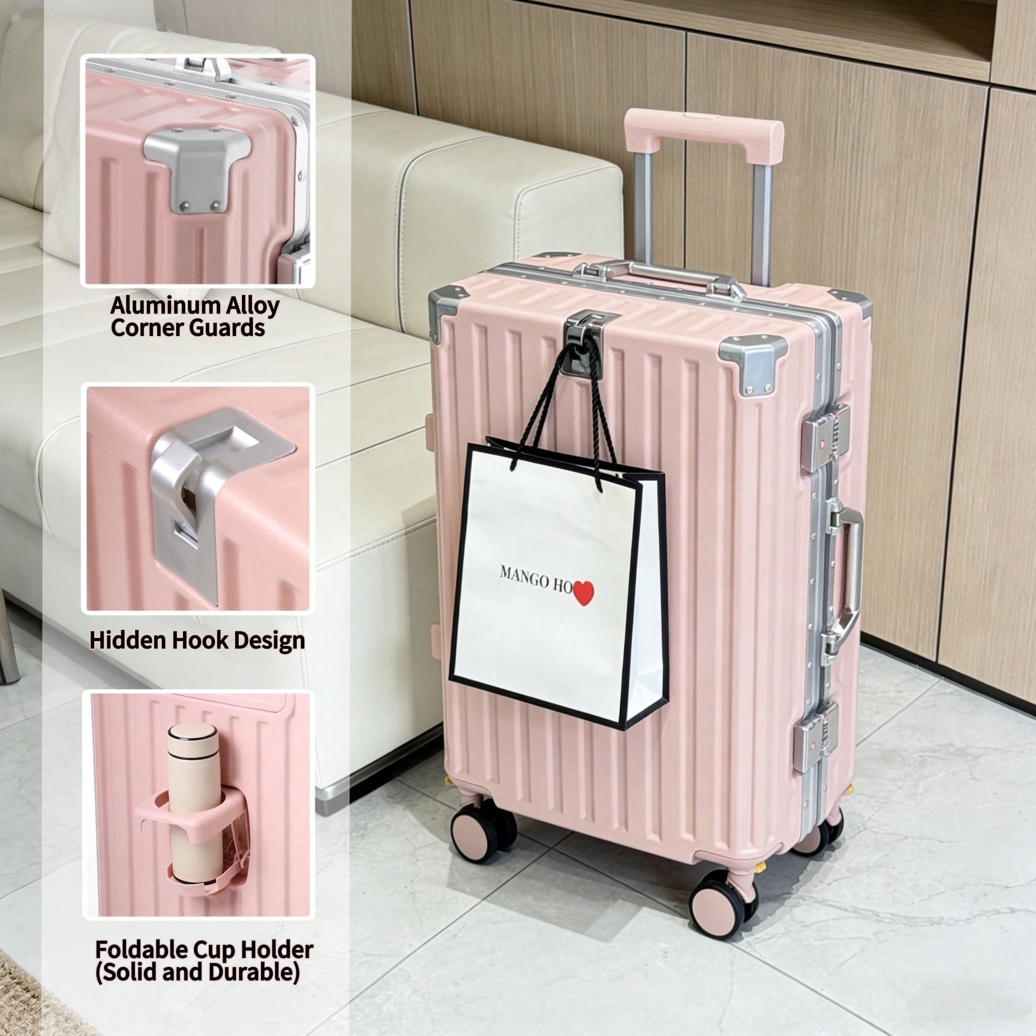 20インチ機内持ち込み可能スーツケース、航空会社承認済み、ア - Aluminum Frame Carry On Luggage のレビューと価格