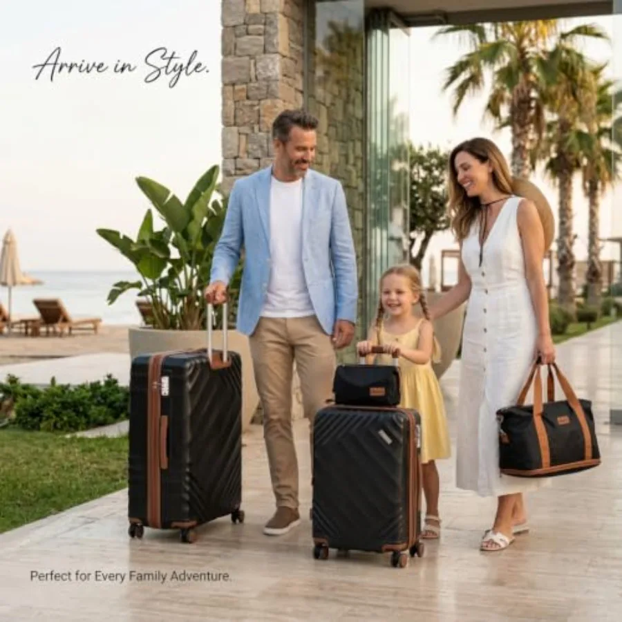 旅行用5点セットのハードシェル拡張式スーツケース。ポリカーボ - Expandable Hard Shell Luggage Set のレビューと価格