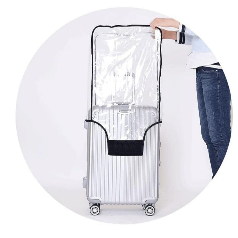 防水ホイール付きスーツケース用ダストカバー 透明PVCスーツ - Waterproof Suitcase Cover Protector のレビューと価格