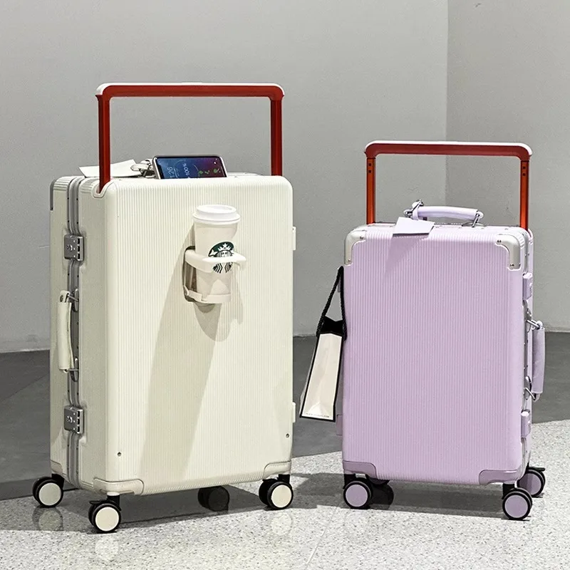スーツケース、幅広ハンドル、旅行用スーツケース、男性用、20 - Aluminum Frame Carry On Luggage のレビューと価格