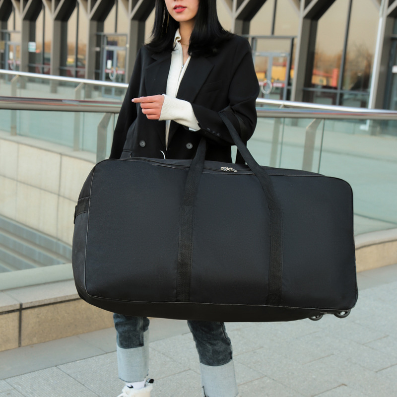 大容量トロリーバッグホイール付き折りたたみ荷物ホイール付きバ - Foldable Rolling Luggage Bag のレビューと価格