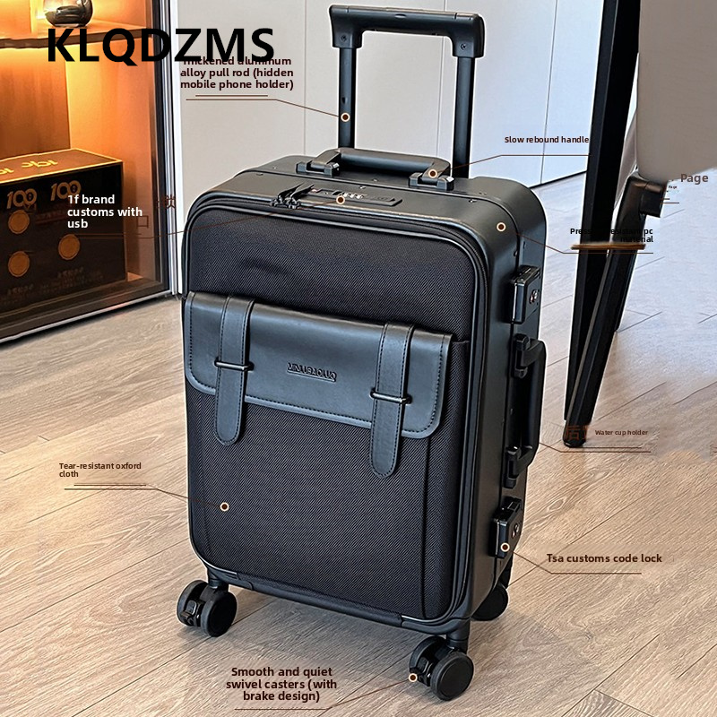 KLQDZMS オックスフォード布製スーツケース フロントオ - Spinner Wheel Rolling Suitcase 20 Inch のレビューと価格