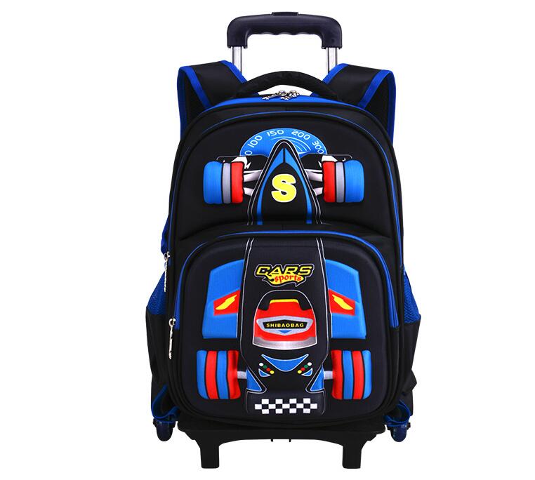 子供用スクールローリングバックパック子供用旅行用トロリーバッ - Foldable Rolling Luggage Bag のレビューと価格