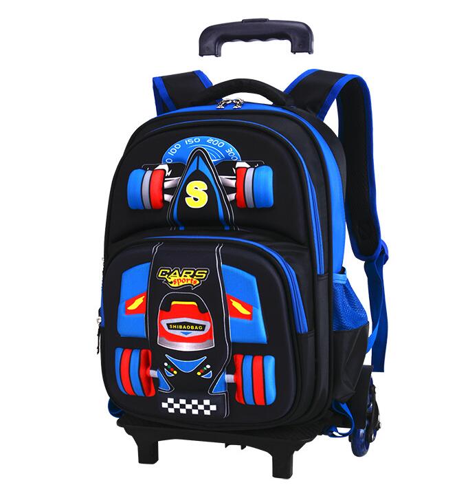 子供用スクールローリングバックパック子供用旅行用トロリーバッ - Foldable Rolling Luggage Bag のレビューと価格