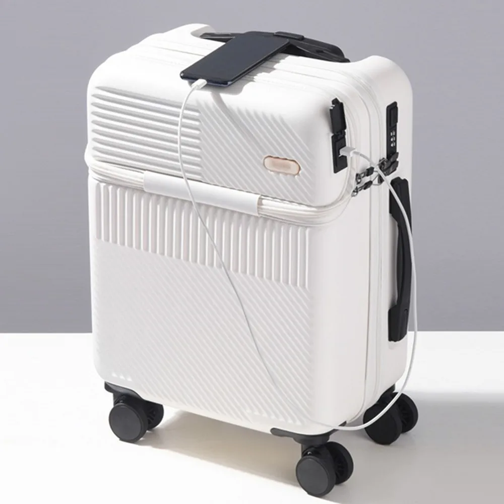 フロントオープン式トロリーケースPCスーツケース旅行用荷物ラ - Front Opening Laptop Luggage 24 Inch のレビューと価格
