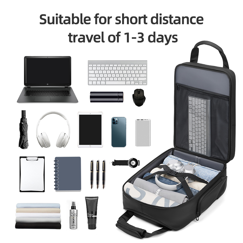 旅行用トロリービジネスバックパック、男性用ホイール付きバック - Foldable Rolling Luggage Bag のレビューと価格