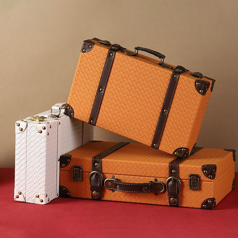 ヴィンテージ木製スーツケース多機能レトロ収納ボックス小売ディ - Retro Vintage Trunk Suitcase のレビューと価格