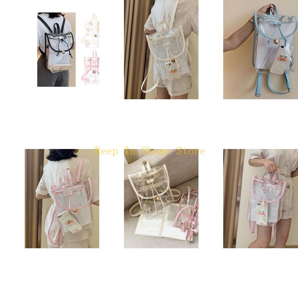 U1JC クリア バックパック PVC バックパック シース - Backpacks のレビューと価格