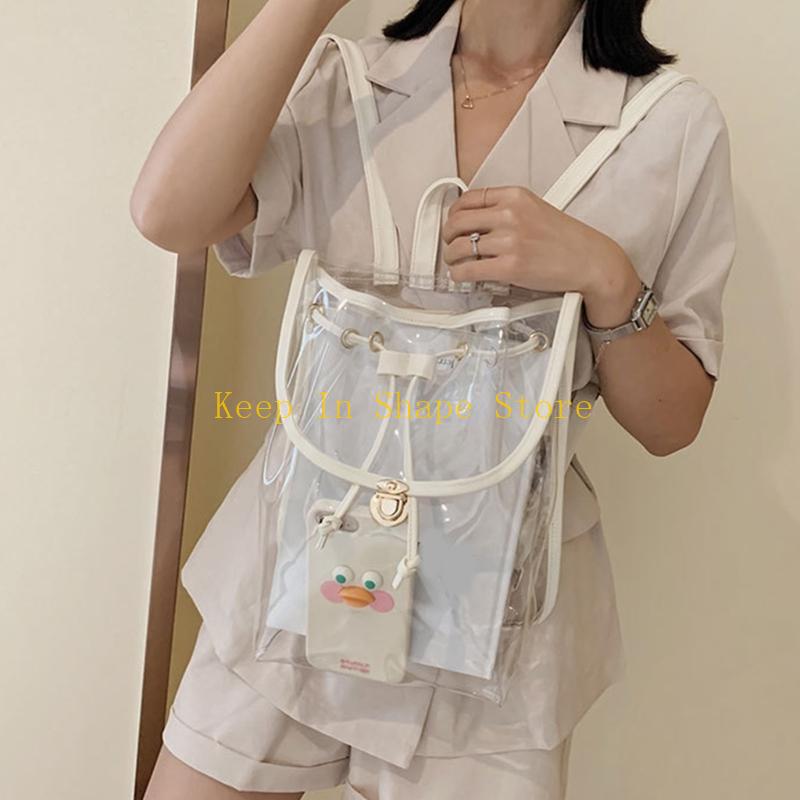 U1JC クリア バックパック PVC バックパック シース - Backpacks のレビューと価格