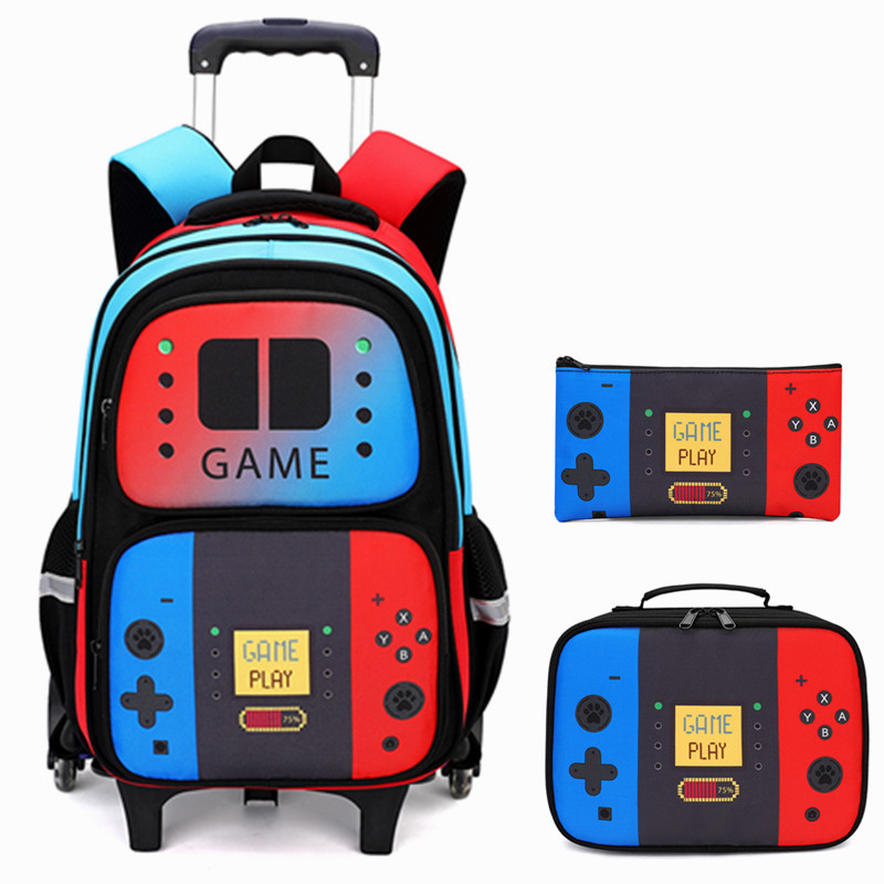 3個セット 子供用ローリングバックパック 男の子向け ゲーマ - Foldable Rolling Luggage Bag のレビューと価格