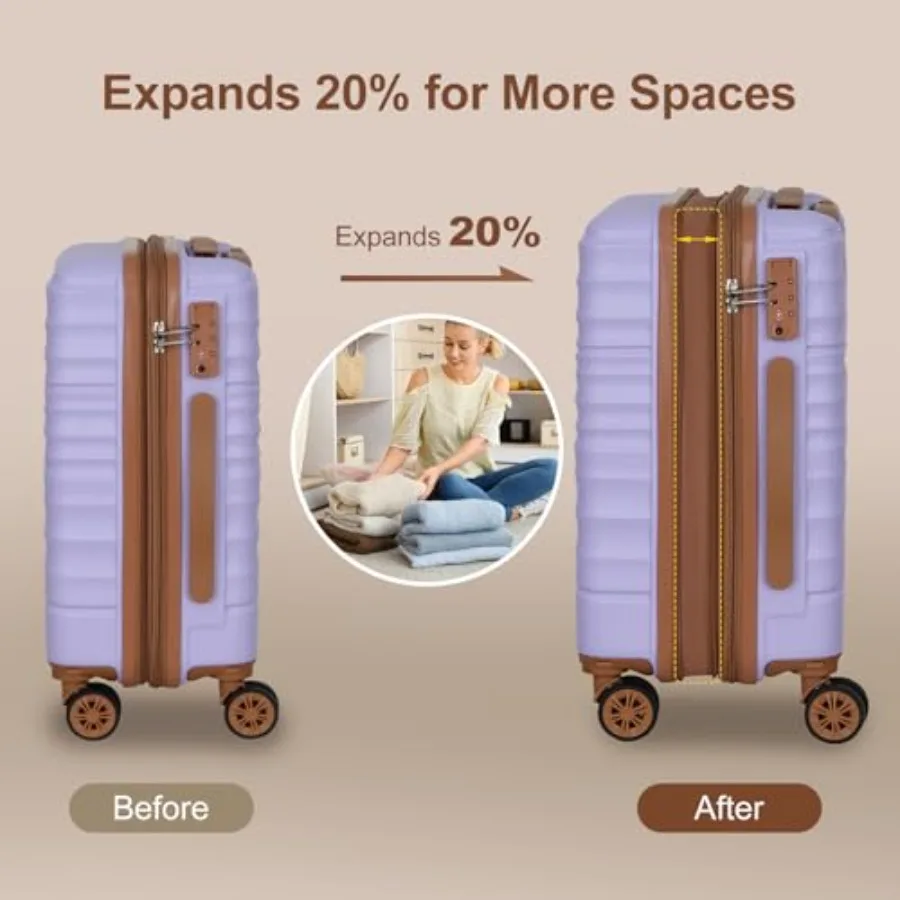 旅行用3点セット拡張式スーツケース、硬質ABS/PC素材、グ - Expandable Hard Shell Luggage Set のレビューと価格