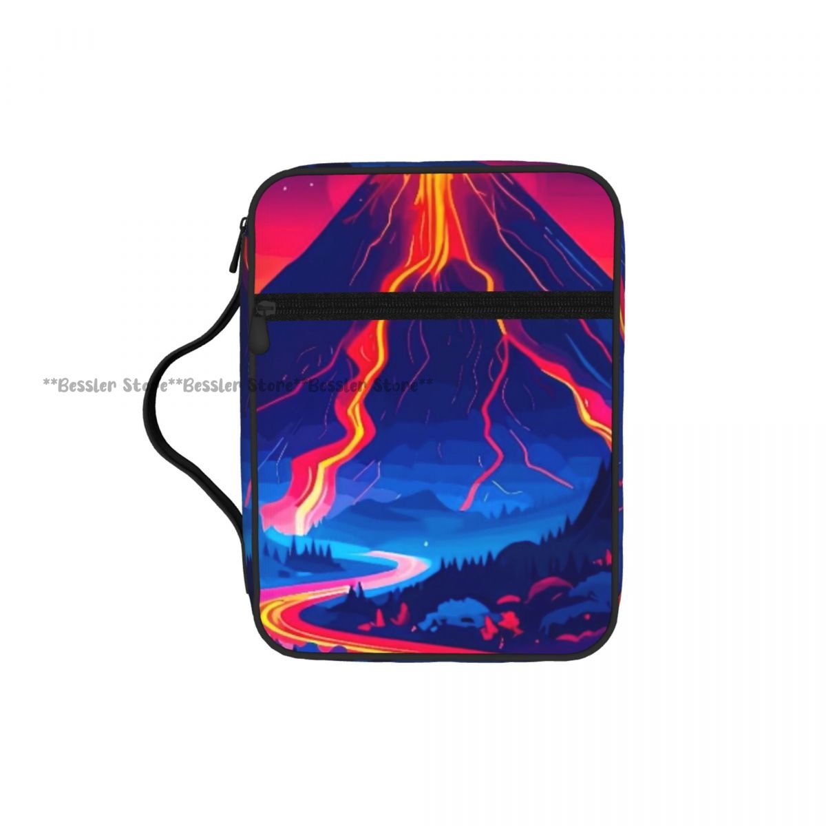 聖書カバー キャリングブックケース 教会バッグ 火山の噴火の - Handbags のレビューと価格