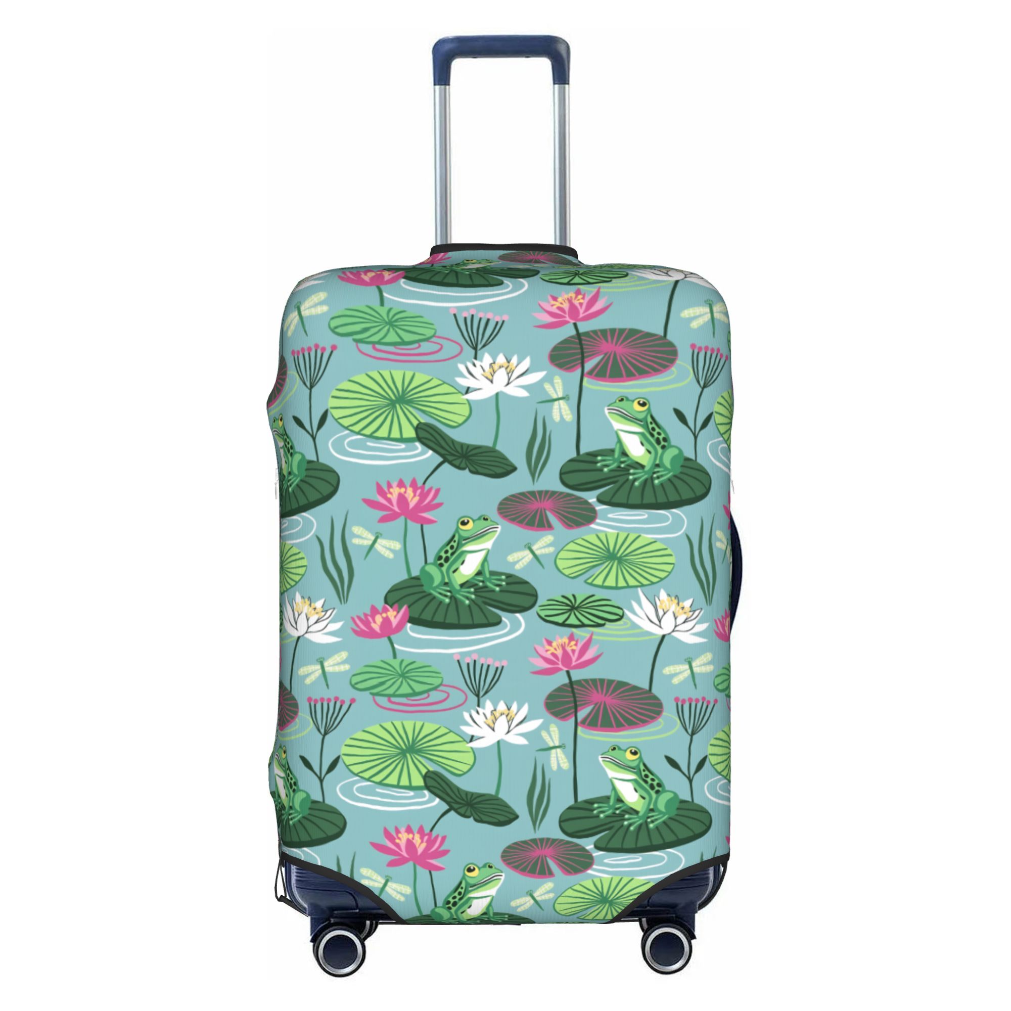 カエルと睡蓮旅行荷物カバー防塵動物愛好家スーツケースカバープ - Waterproof Suitcase Cover Protector のレビューと価格