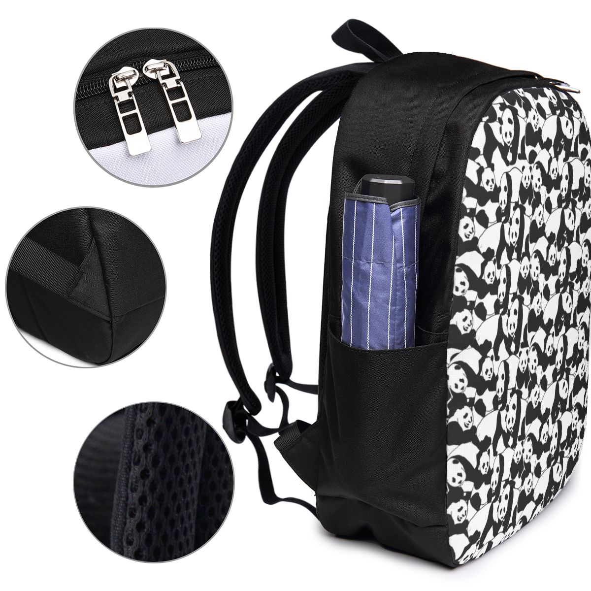 パンダ柄バックパック旅行ノートブックバッグコンピュータ大学生 - Travel Bags のレビューと価格