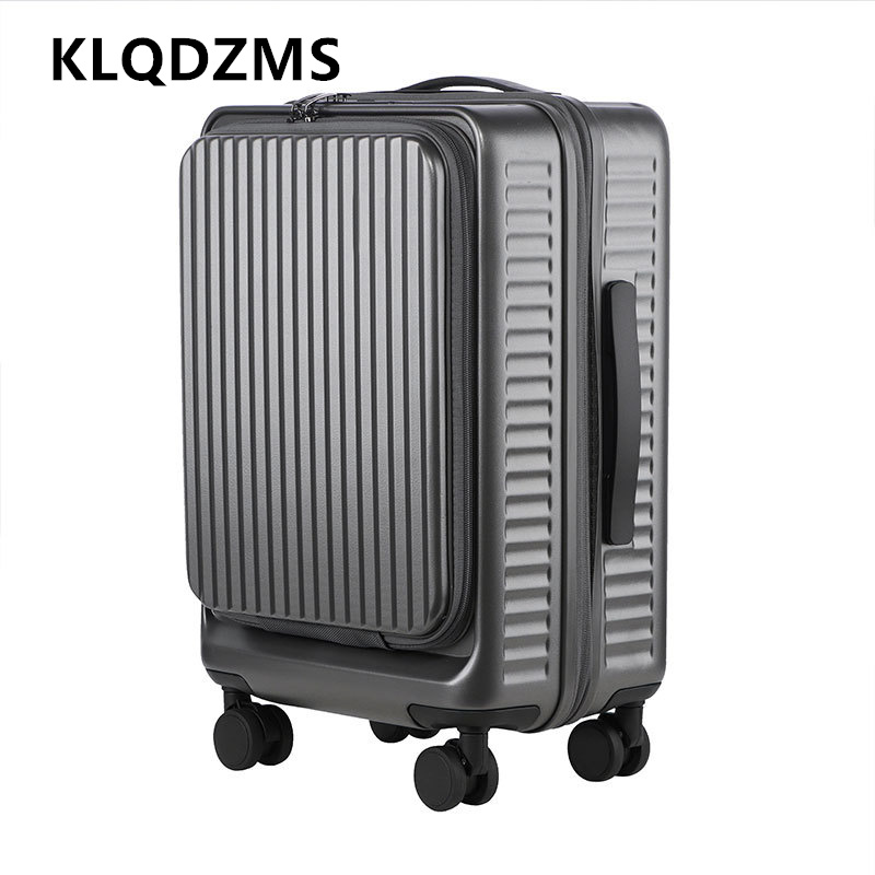 KLQDZMS 20インチ24インチ26インチ大容量トロリー - Front Opening Laptop Luggage 24 Inch のレビューと価格